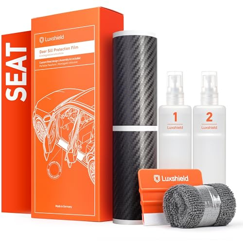 Luxshield Car Door Sill Protectors for Seat Ateca 1 (I) KH7 I 2016-2025 - Paint Protection Film for Car Kick Plates Panel Covers Carbon