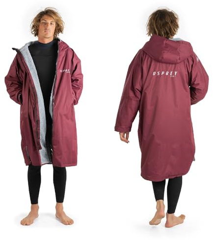 Osprey, Wickelmantel für Erwachsene und Kinder, Surfen und Schwimmen, mit Sherpa-Fleece-Stoff, wasserdicht und winddicht, mehrere Farben