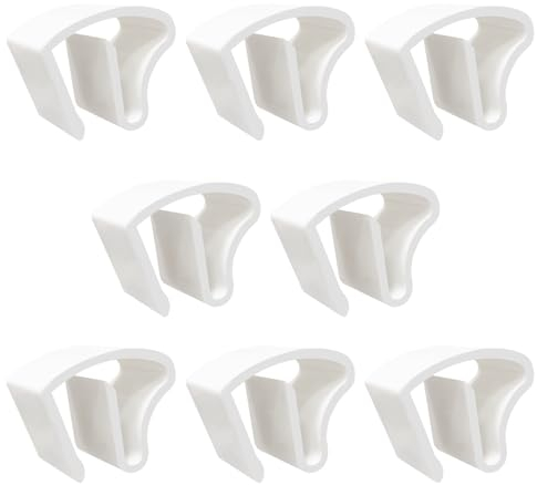 8 Stück Universal Kunststoff Klemmhalter für Aluminium Jalousien,Montage ohne Schrauben und Bohren