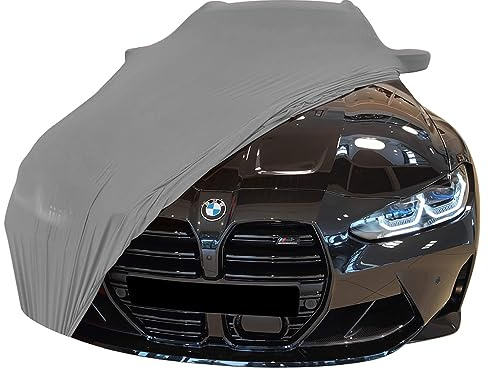 Star Cover Indoor Autoabdeckung kompatibel mit BMW M3 Touring (G81) mit Spiegeltaschen SUPER Soft Stretch
