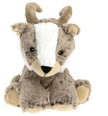 Pelucho - Bouillotte Peluche Chamois - Bien-Être, Chaleur et Douceur - Micro-Ondable - Grains de Blé et Fleurs de Lavande - Fabriquée en France