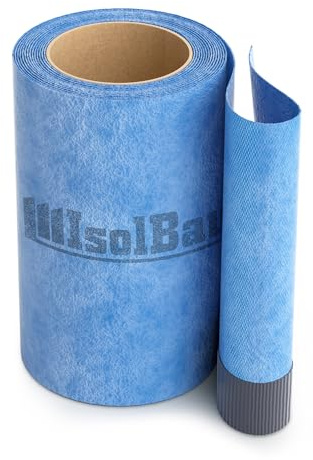Isolbau Wannen-Dichtband 5m - Wannen-Fugenband zur Abdichtung von Sanitär, Badewanne, Dusche, Bad, Balkontüren, Selbstklebend, Wasserdicht Dichtungband mit Butylstreifen