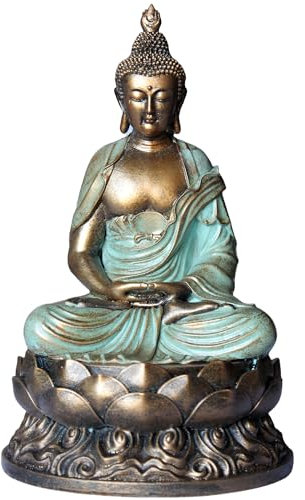 Angel Shine Budda-Statue, Buddha-Statue, goldfarben, 21,1 cm, für Heimdekoration, Meditation, Buddah-Statut, Zen-Dekoration