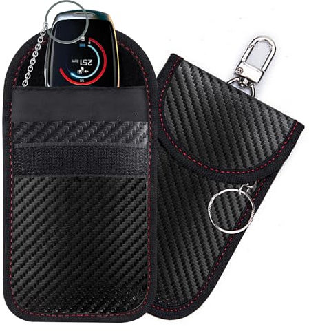 YUNYU Faraday - Custodia antifurto per chiavi dell'auto, confezione da 2 pezzi, per chiavi auto, protezione antifurto per telecomando