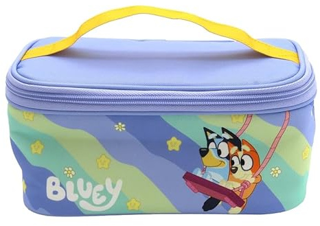 CyP Brands-Bluey, necessär, necessär, tillbehör, förskola, blå, ljusvågar, officiell produkt, Flerfärgad, Estandar, tillfällig