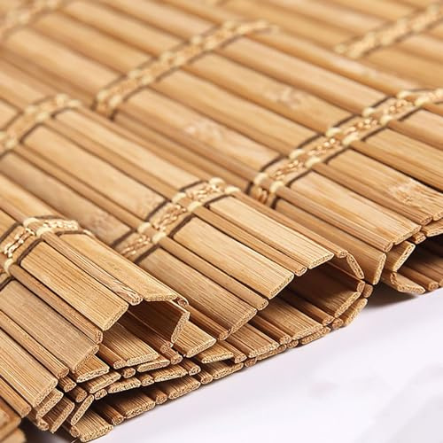SGSKEIEY Stores en Bambou Rétro,Store Enrouleur Naturel en Bois de Bambou Home Balcon pour Balcon Bureau Restaurant, pour Maison, intérieur et extérieur, terrasse (55×100cm/22×40in,A)