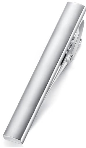 HONEY BEAR 5/5.4/6cm Herren Krawattennadel Krawattenklammer für Normale Krawatte Tie Clip 1.97/2.12/2.36 (Gebürstet Silber-5cm)