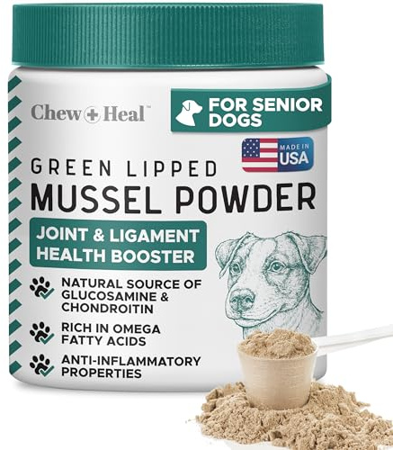 Green Lipped Mussel for Dogs - 2.12 oz of Green Lipped Mussel Powder for Dogs - Good for Joint and Ligament Health - Made in The USA