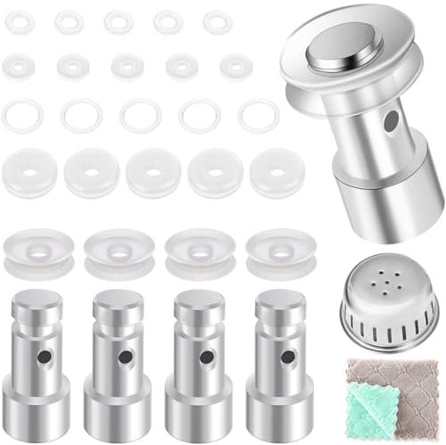 EATBALE Válvula de vapor de repuesto universal para ollas a presión XL, YBD60-100, PPC780, PPC770, PPC790, Juego de juntas silicona para ollas a presión de 5, 6, 8 cuartos de galón Kit de accesorios