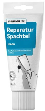 FarbenFux Premium Reparaturspachtel Weiß 400 g Gebrauchsfertig Ausbessern Innen