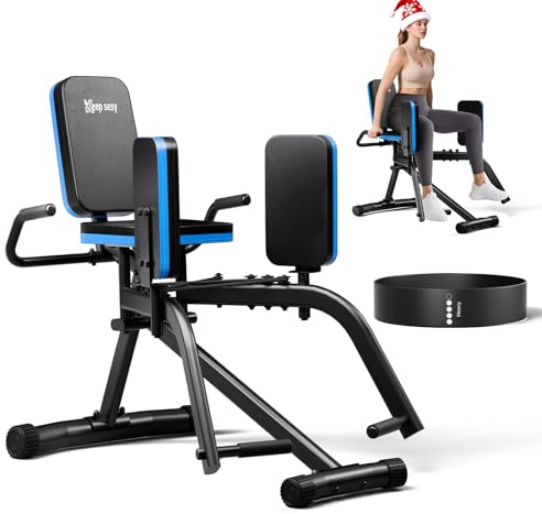 Keep Sexy Hip Abductor Machine for Home Gym, 6-Level Thigh Exercise Equipment w/ Bonus Resistance Band | Compact Plush Padding Glute Machine, Booty Builder & Thigh Toner for Women Men