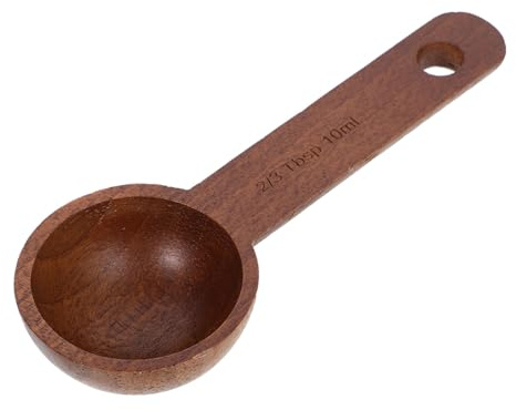 HEALEEP Cuchara Medidora De Café De Madera De Nogal Negro 10ml Cuchara Para Té Multifuncional Utensilio De Cocina Práctico Adecuado Para Café Molido y Condimentos 1 Pieza
