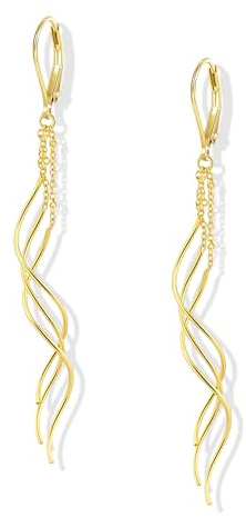ALEXCRAFT Boucles d'Oreilles Femme Or Pampilles Spirale Boho