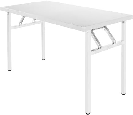 120 * 60 * 75cm 201Edelstahl Silber Werkbank, Klappbarer Arbeitstisch Edelstahltisch Arbeitsfläche, Küchentisch Küchen-Esstisch Küchenarbeitsbank Gastrotisch, für Küche