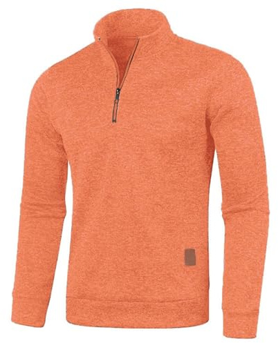 Générique Pull Camionneur Homme, Pull Homme Hiver Chaud Sweatshirts Sweat Shirt Col Roulé Zippé À Manches Longues Pulls Col V Polaire Grande Taille Pullover Couleur Unie Décontracté