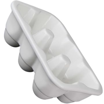 Generico Porta Uova in Bianco 6 Scomparti Design Scanalature Coniche per Proteggere e Mantenere le Uova nel Refrigeratore Adatto per Esporre