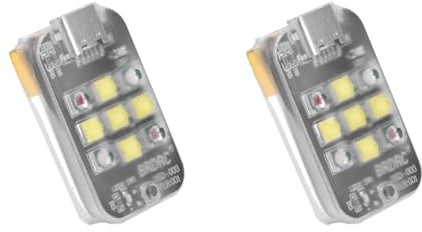 Compatible avec Les Drones DJI Avata 2, Mini 3, 4 et Mavic 3, ce feu stroboscopique à 3 Modes avec Flash LED Sert de Signal d'avertissement for Les Vols de Nuit.(2PCS)