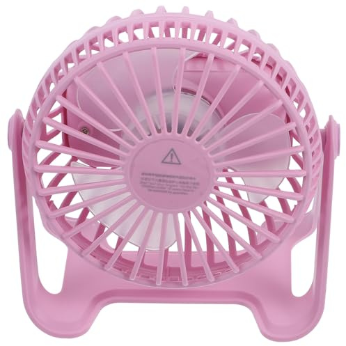 COHEALI Ventilador Portátil de Escritorio USB Recargable, Mini Ventilador Silencioso Rosa, Batería Integrada, Compacto y Ligero para Oficina, Dormitorio y Hogar