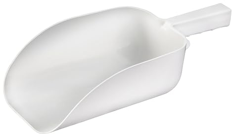 New Star Foodservice 34486 Polycarbonate Plastic Utility Ice Scoop, White, 64-Ounce
