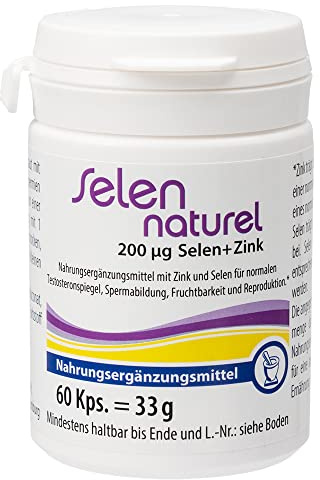 Pharma-Peter SELENNATUREL 200 mg + Zink Kapseln, 60 Kapseln