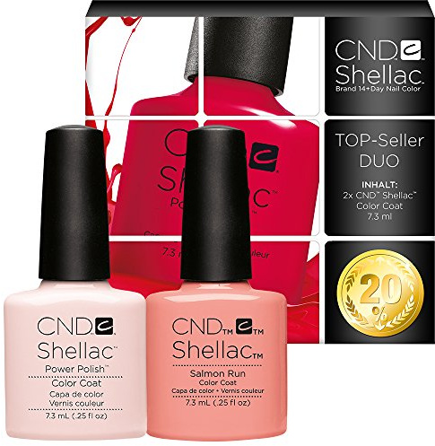 CND Shellac 7,3 ml Topseller-Duo Beau + Salmon Run - UV Nagellack Sparpack - 20% Rabatt