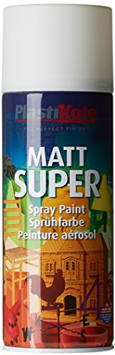 Plasti-kote 3100SE 400ml Super Matt Spray Paint - White ( Packaging May Vary)