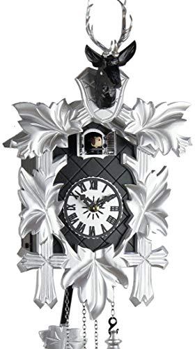 Kuckucksuhr Kuckuckuhr Echtholz NEU batteriebetriebenes Quartzwerk Kuckuckruf Eble -Modern Style 42cm- 15686