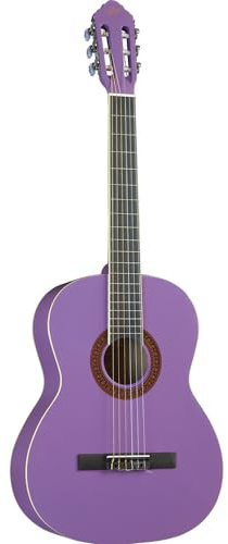 EKO GUITARS - CS-10 VIOLET, Klassische Gitarre Serie Studio 4/4, Decke aus Linde, Zargen und Boden aus laminiertem Linde, Hals und Griffbrett aus Birke, Inklusive Tasche, Farbe Violett