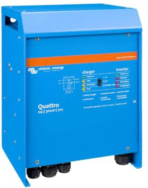 Victron Energy Quattro 3000VA 24-Volt 230V Reiner Sinus Wechselrichter 70 Amp Batterie Ladegerät