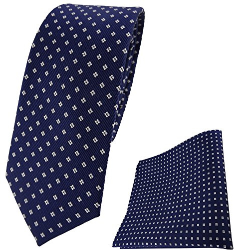 TigerTie - schmale Designer Seidenkrawatte Designer Seideneinstecktuch in gepunktet gemustert