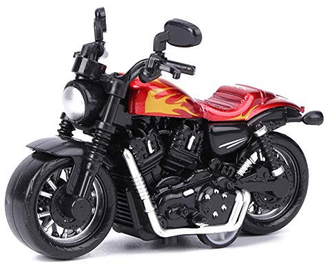 Zerodis Legierung Motorrad Spielzeug Hoch Simulation Motorrad Modell Pull-Back Fahrzeug Spielzeug für Kinder Intellektuelles Spielzeug Geschenkset(rot)