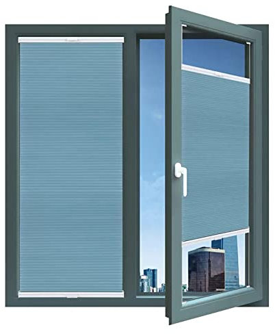 Kabellos Wabenplissee,Verdunkelungs Waben-plissee Für Fenster,Sichtschutz Sonnenschutz Vorhänge,Plisseerollo Thermisch Für Home Office,Wabenplissee Faltrollo,Doppelplissee,W×H-115x160cm/45.3*63in