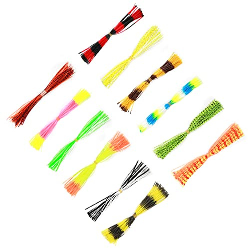 Spinnerbait-kjolar, Blandade Färger Återanvändbara och Slitstarka Silikonlockkjolar, Fisketillbehör Flugbindningsmaterial för Gör-det-själv Spinnerbaits Jig Lure Fishing