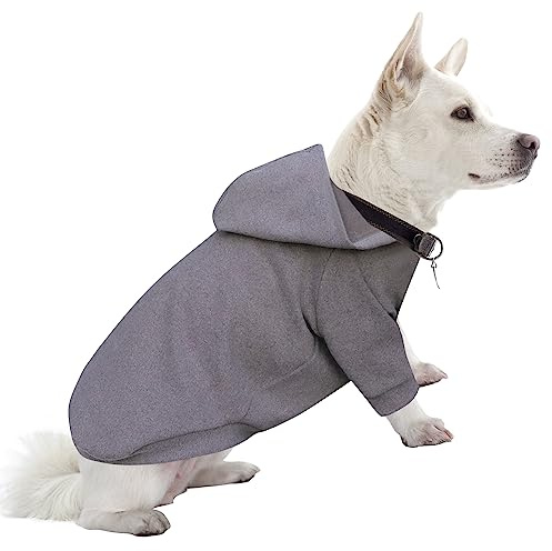 HuaLiSiJi Hunde Hoodie Hunde Sweatshirt Hundepullover Kleine Hunde Chihuahua Pullover, Warm und Leicht, Mit Einer Weichen Textur, Leicht zu Tragen und Hellen Farben (L, Grau)