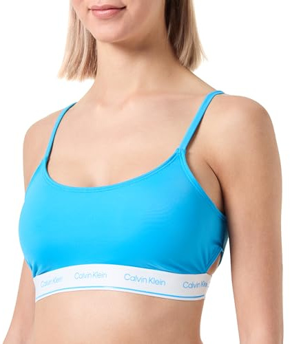 Calvin Klein Top Bikini Bralette Donna senza Ferretto, Blu (Malibu Blue), M