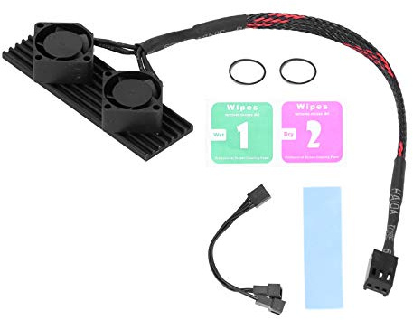 Bewinner M.2 2280 SSD Heatsink, with 2 Cooling Fan 3Pin SolidState Radiators for Desktop Computers Ngff Nvme SATA3
