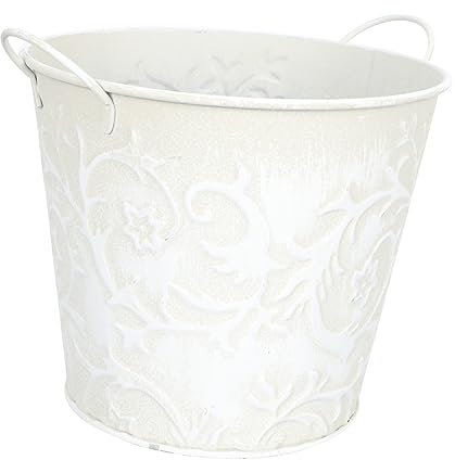Abaodam Chic Vintage Blumenvase Aus Eisen Rustikaler Übertopf Für Tischdeko Praktische Pflanzschale Im Landhausstil Für Garten Und Hochzeitsdekoration Kreatives Design Für Stilvolle