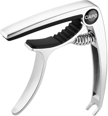 Guitar Capo, Capo for acoustic guitar, Capo for electric guitar, acoustic guitar capo 6 string, Guitar Capo for acoustic, Kapo, Guitar capos（Silver）