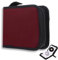 QHKLEW CD Tasche für 40 Disc, CD DVD Discs Aufbewahrungstasche, mit Reißverschluss Oxford Handtaschen, Mappe zur Aufbewahrung, Platzsparend für Auto und Zuhause (rot)