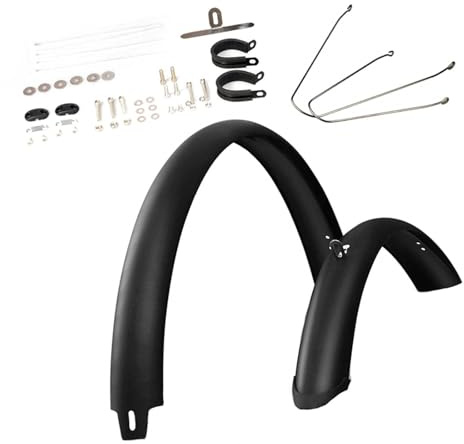 Road Bike Fenders Mountain Bike Mud Guards Replacement Extra Wide with Mount Hardware Waterproof Wheel Fenders Front and Rear, 26 Inch Brace