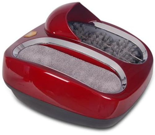 Machine Automatique De Nettoyage De Semelles De Chaussures Machine De Brossage à L'eau Pour Semelles De Bottes chaussures Intelligentes Cireuse De Chaussures électrique à Induction Intell(Color:Rouge)