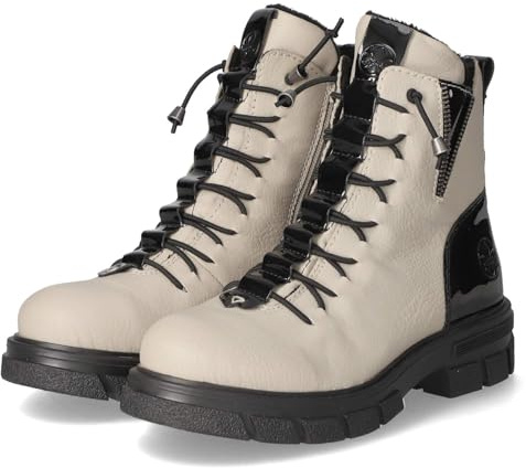 Rieker Z9152-60 Schnürstiefel Synthetik Damen in beige - Gr. 40