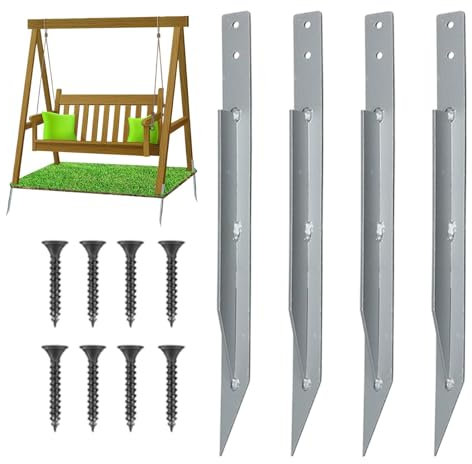Schaukel-Set, robuste Metall-Bodenanker mit Schrauben, hoher Wind-Spannstab für Trampolin, Holzschaukeln, Mehrzweck-Hardware-Zubehör, widerstandsfähig
