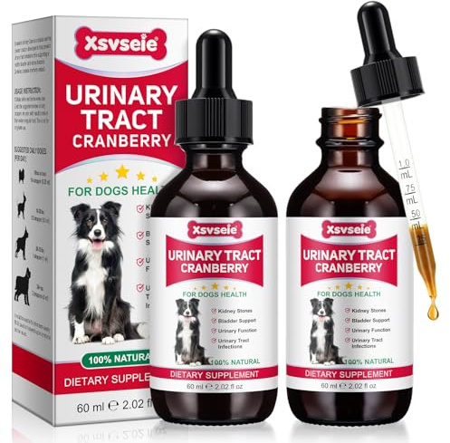 Urinary Tract for Dogs, 2PCS Urinary Tract Infection Treatment, Dog UTI Treatment at Home, puptons Total Urinary Care for Dogs, la Mejor prevención de la incontinencia urinaria, Piedras de la vejiga