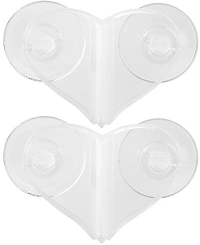 KIMISS Aquarium Fish Tank, Dividers Divider Heart Design Plastic Suction Sheet Holder Cup Glass Clips Clamps Sucker Clamp/Holder