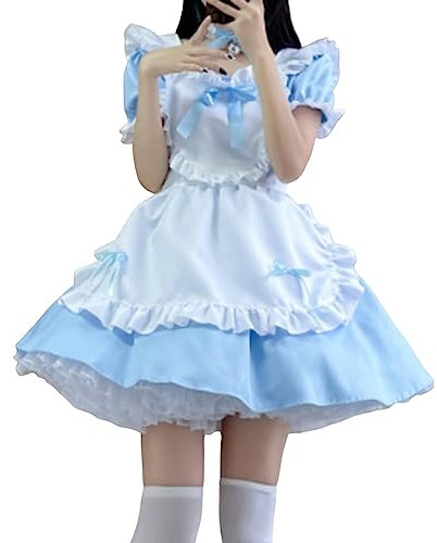 Generisch Gobelets en plastique Costume médiéval d'Halloween, robe de scène, costume, fête de la bière, sculpture, robe pour femme, emblème de feu Cosplay Costume, bleu, 4XL