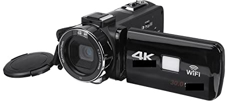 JOJIDE Videocamara, 30MP 4K HD videocámara Profesional Vlog cámara de vídeo visión Nocturna Pantalla táctil 18X Zoom Digital cámara con Lente de micrófono(Camcorder)