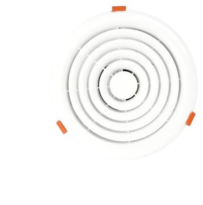 Ventilador de suelo, redondo, ligero y delgado, empotrado, para cocina, baño, restaurante, hogar, extractor de aire (20 x 20 cm)