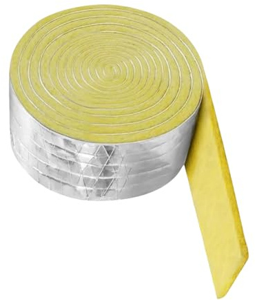 Genérico Isolamento Per Tubi, 10,0 Metri Nastro Autoadesivo In Lana Di | Rotolo Isolante, Per Casa, Attico, Seminterrato, Soffitto, Parete, HVAC, Distribuzione di Acqua Calda, Inverno, Esterno,