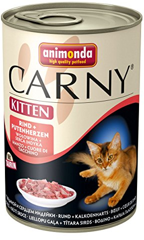 Animonda Carny Kitten Rind plus Putenherzen, 6er Pack (6 x 400 g)
